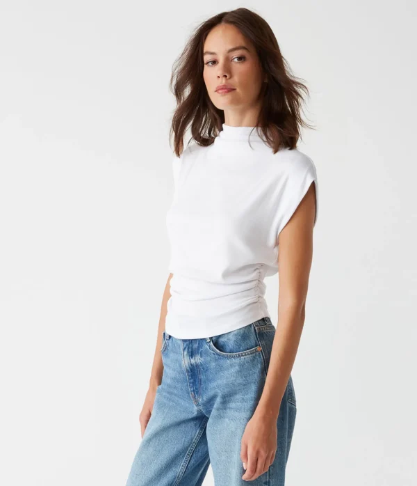 Michael Stars Amara Power Shoulder Tee- Tops, Blouses & Shirts | T-Shirts