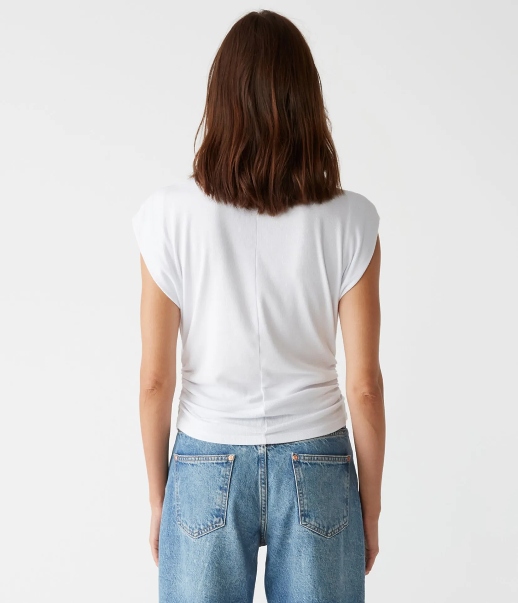 amara_power_shoulder_tee_11.webp Michael Stars Amara Power Shoulder Tee- Tops, Blouses & Shirts | T-Shirts