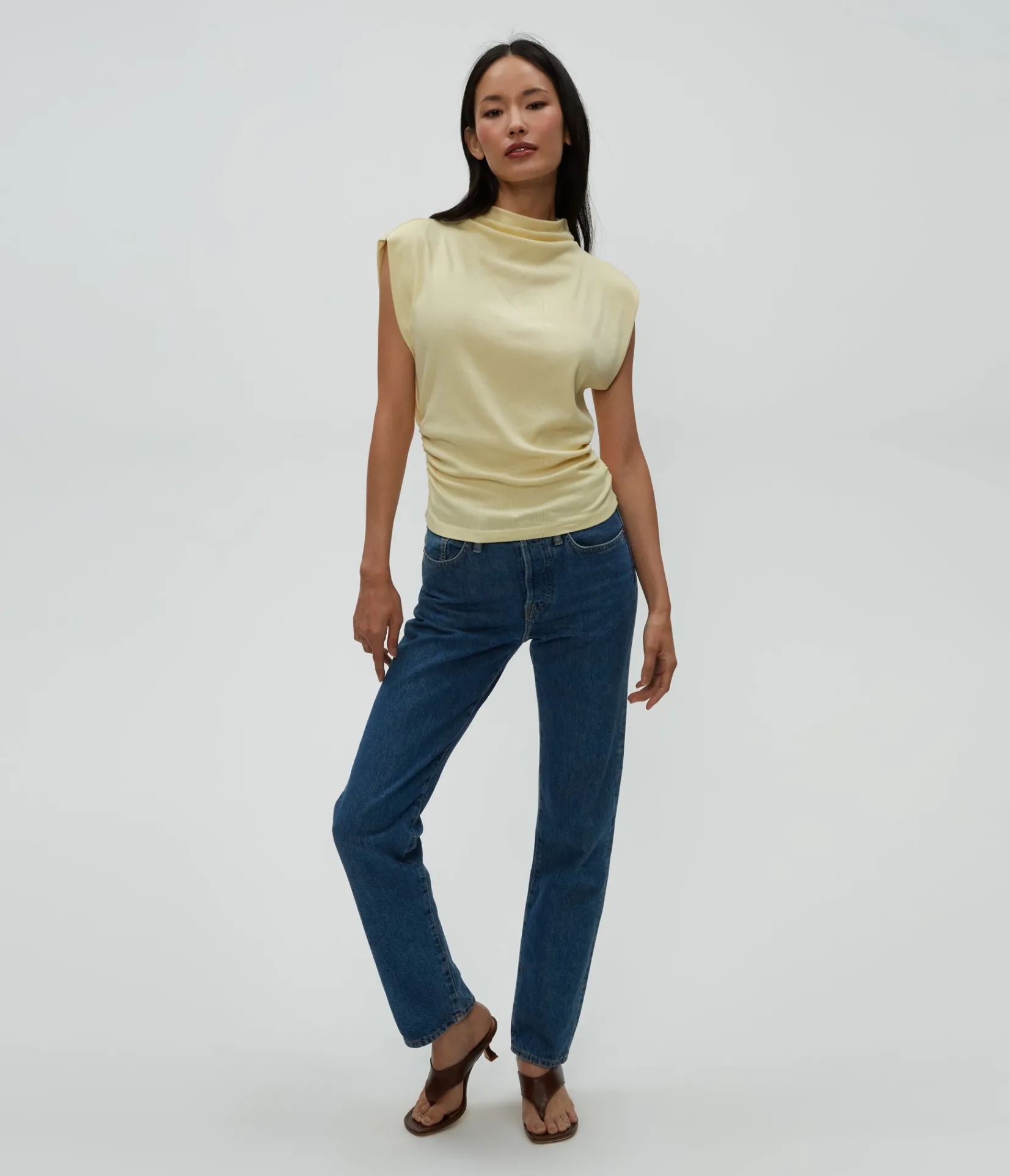 amara_power_shoulder_tee_13.webp Michael Stars Amara Power Shoulder Tee- Tops, Blouses & Shirts | T-Shirts
