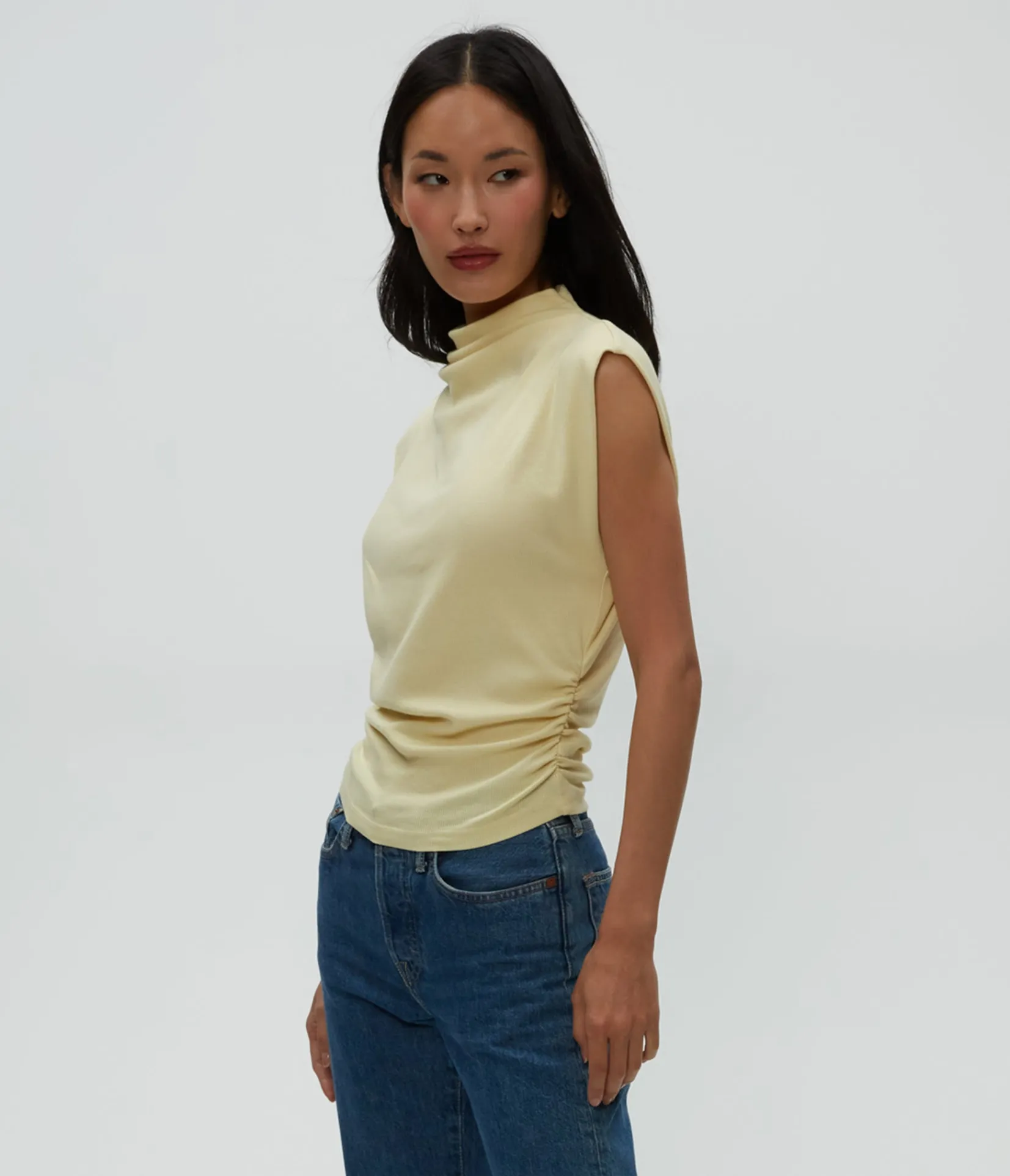 amara_power_shoulder_tee_14.webp Michael Stars Amara Power Shoulder Tee- Tops, Blouses & Shirts | T-Shirts