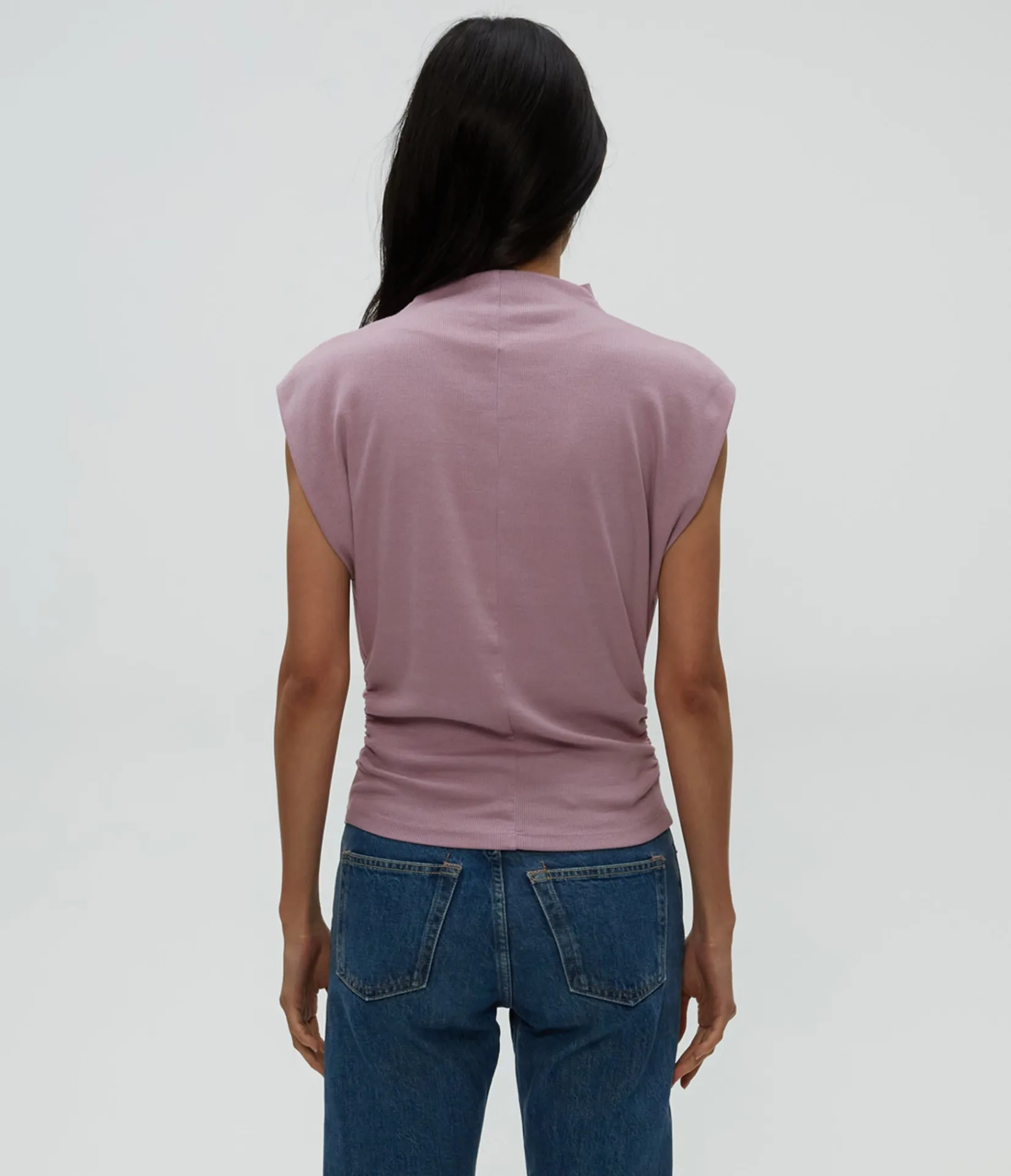 amara_power_shoulder_tee_18.webp Michael Stars Amara Power Shoulder Tee- Tops, Blouses & Shirts | T-Shirts