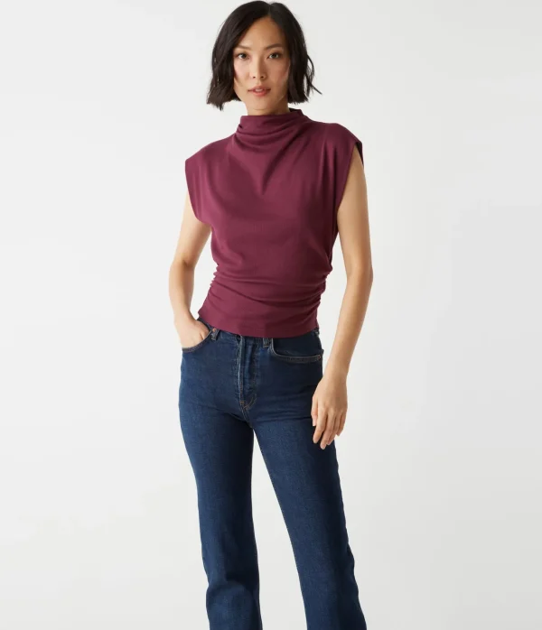 Michael Stars Amara Power Shoulder Tee- Tops, Blouses & Shirts | T-Shirts
