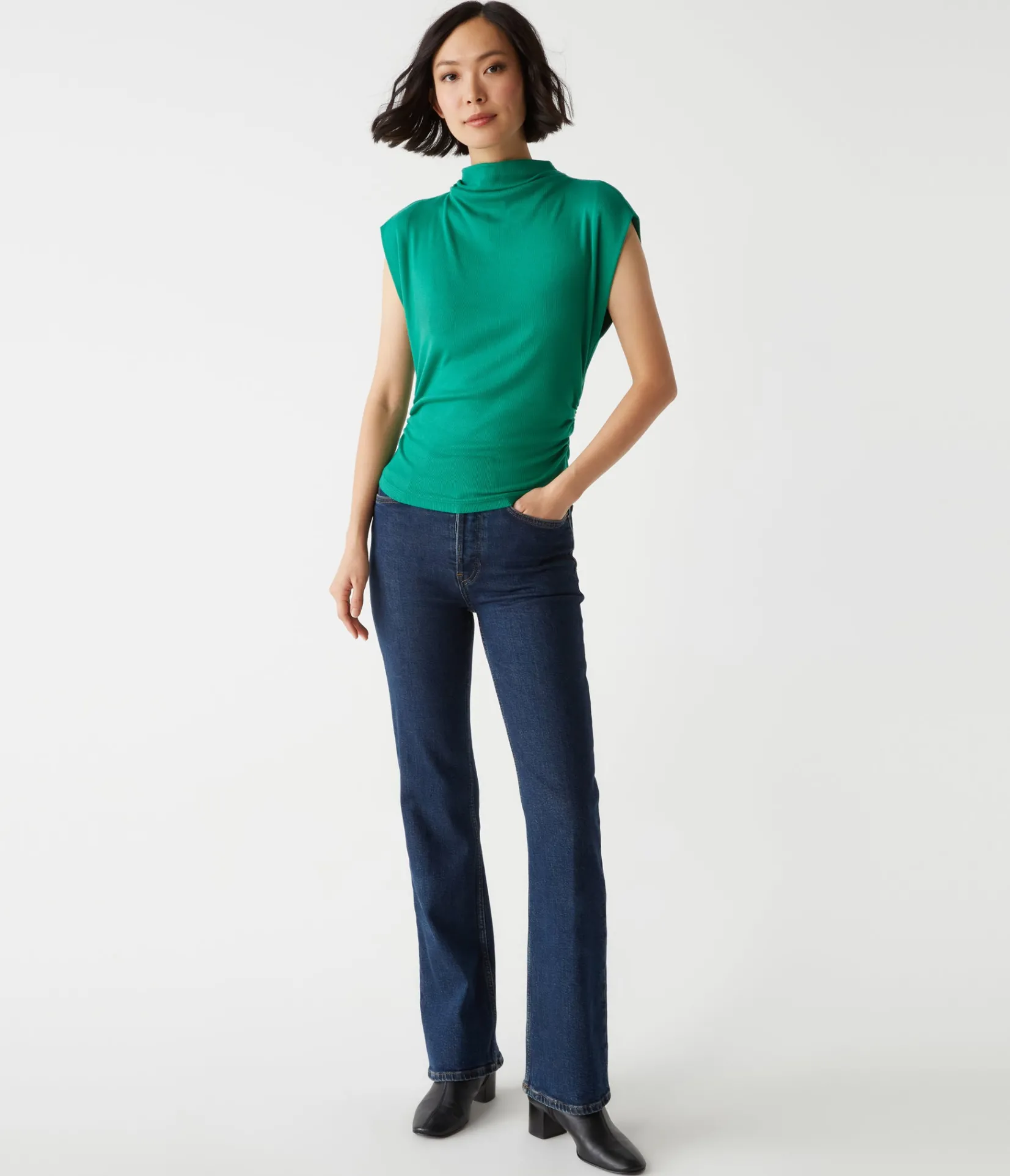 amara_power_shoulder_tee_29.webp Michael Stars Amara Power Shoulder Tee- Tops, Blouses & Shirts | T-Shirts