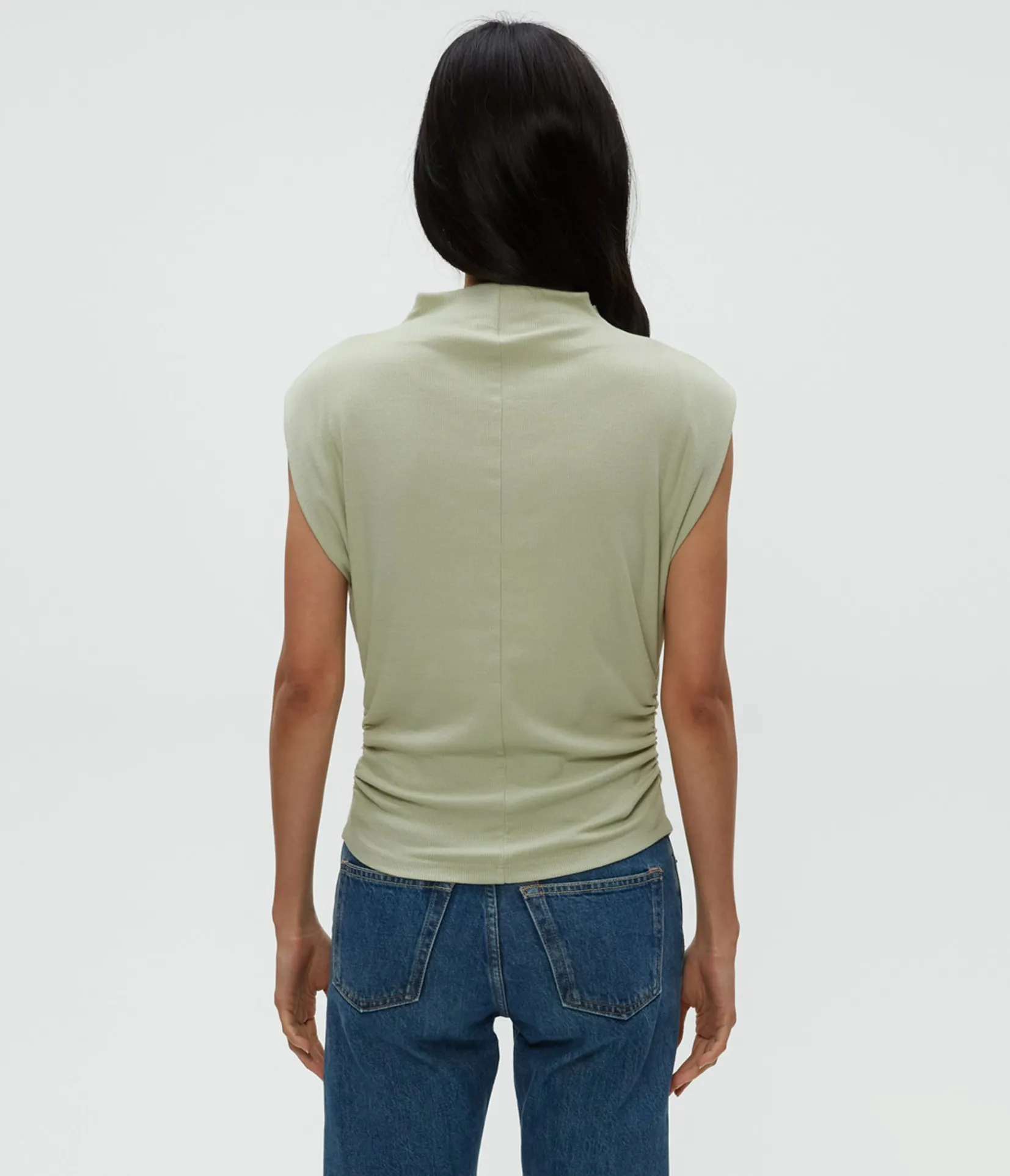 amara_power_shoulder_tee_3.webp Michael Stars Amara Power Shoulder Tee- Tops, Blouses & Shirts | T-Shirts