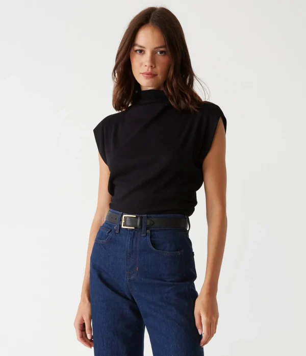 Michael Stars Amara Power Shoulder Tee- Tops, Blouses & Shirts | T-Shirts
