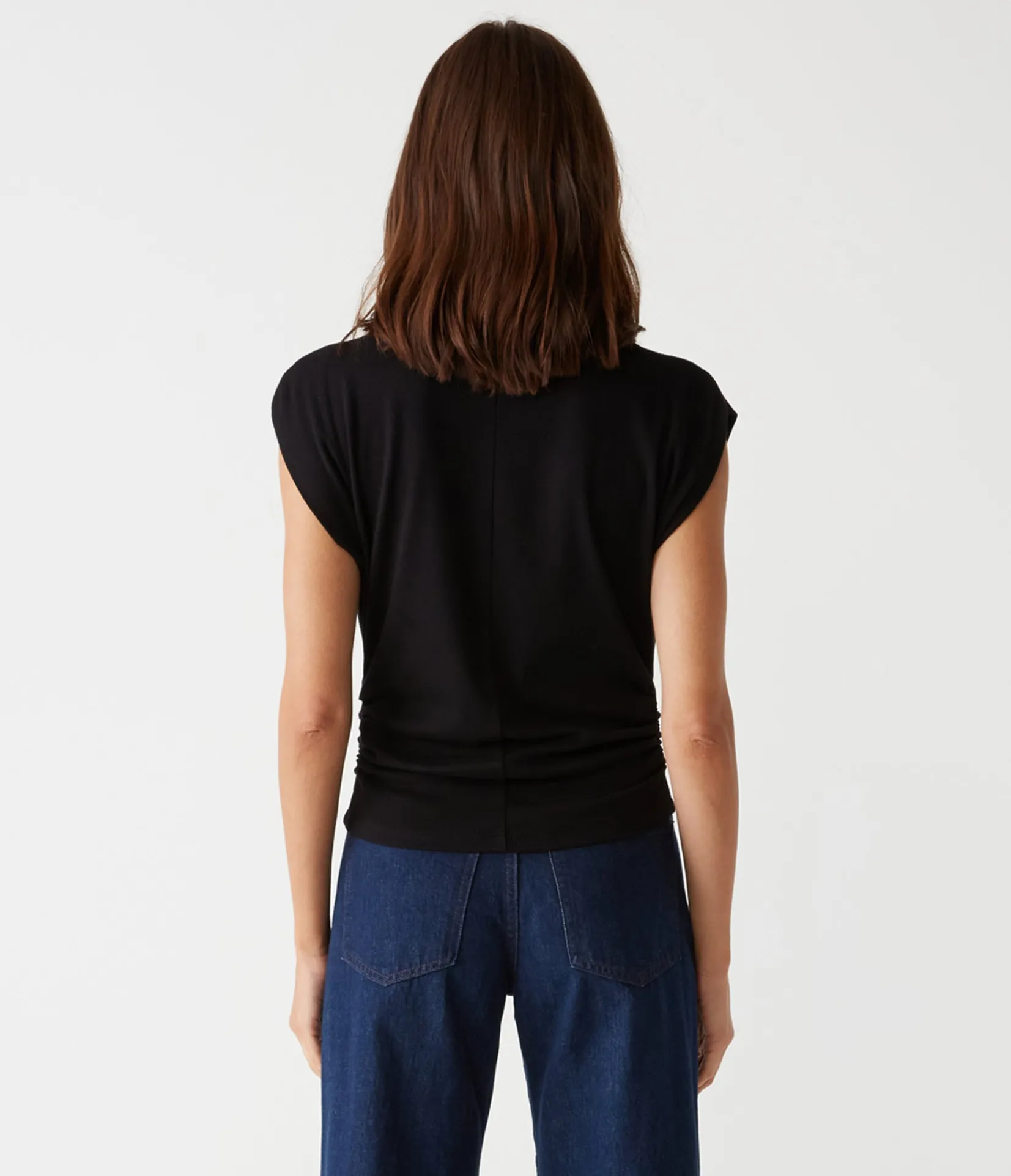 amara_power_shoulder_tee_39.webp Michael Stars Amara Power Shoulder Tee- Tops, Blouses & Shirts | T-Shirts