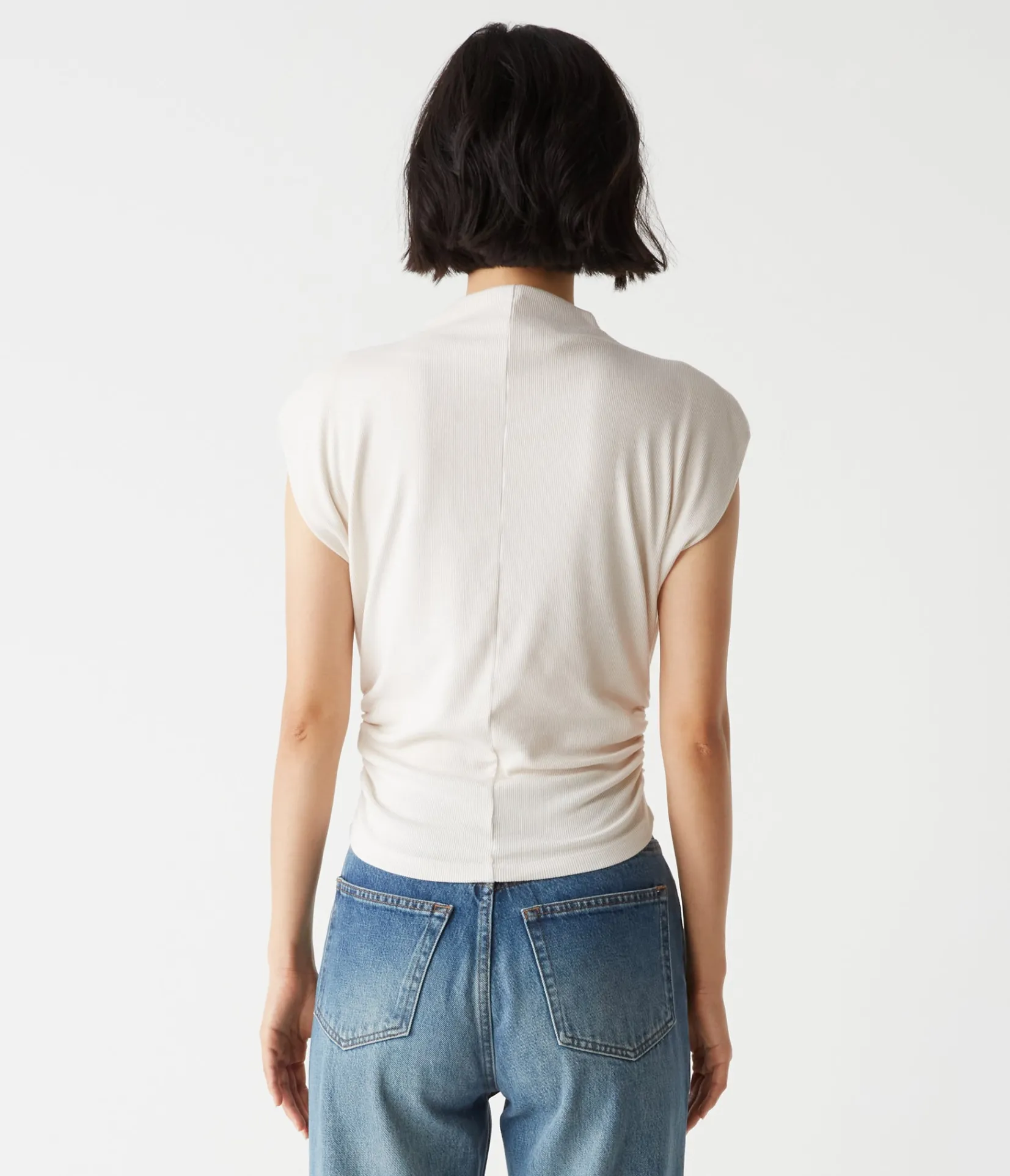 amara_power_shoulder_tee_51.webp Michael Stars Amara Power Shoulder Tee- Tops, Blouses & Shirts | T-Shirts
