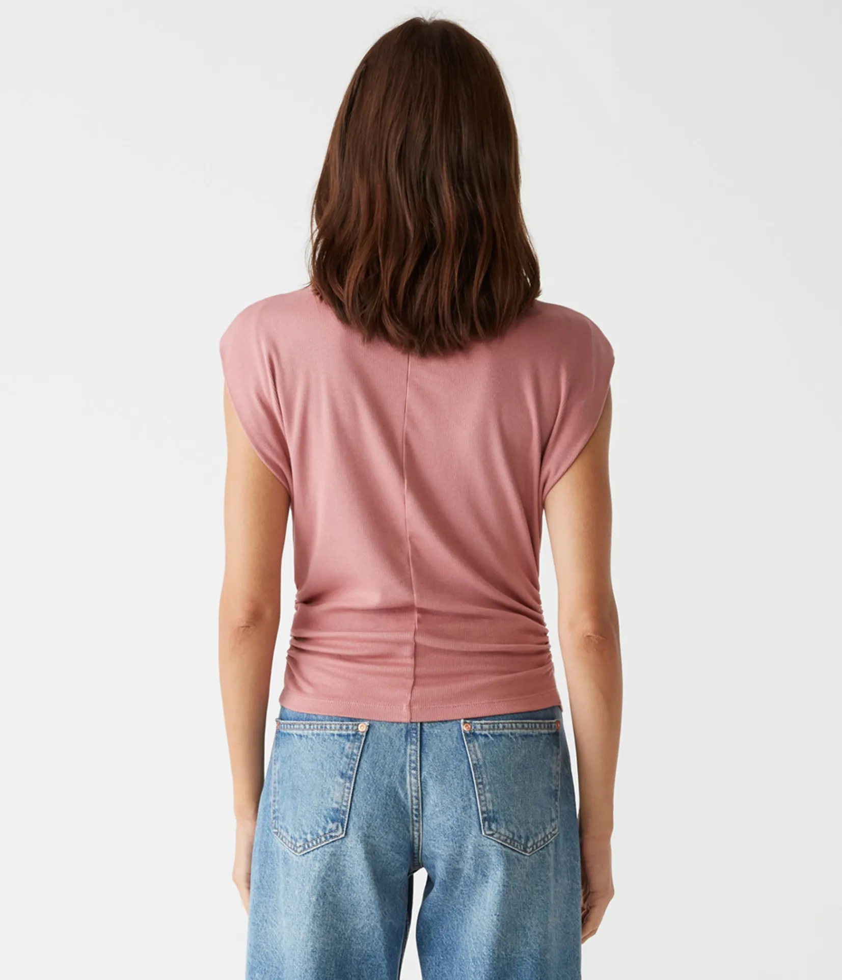 amara_power_shoulder_tee_55.webp Michael Stars Amara Power Shoulder Tee- Tops, Blouses & Shirts | T-Shirts