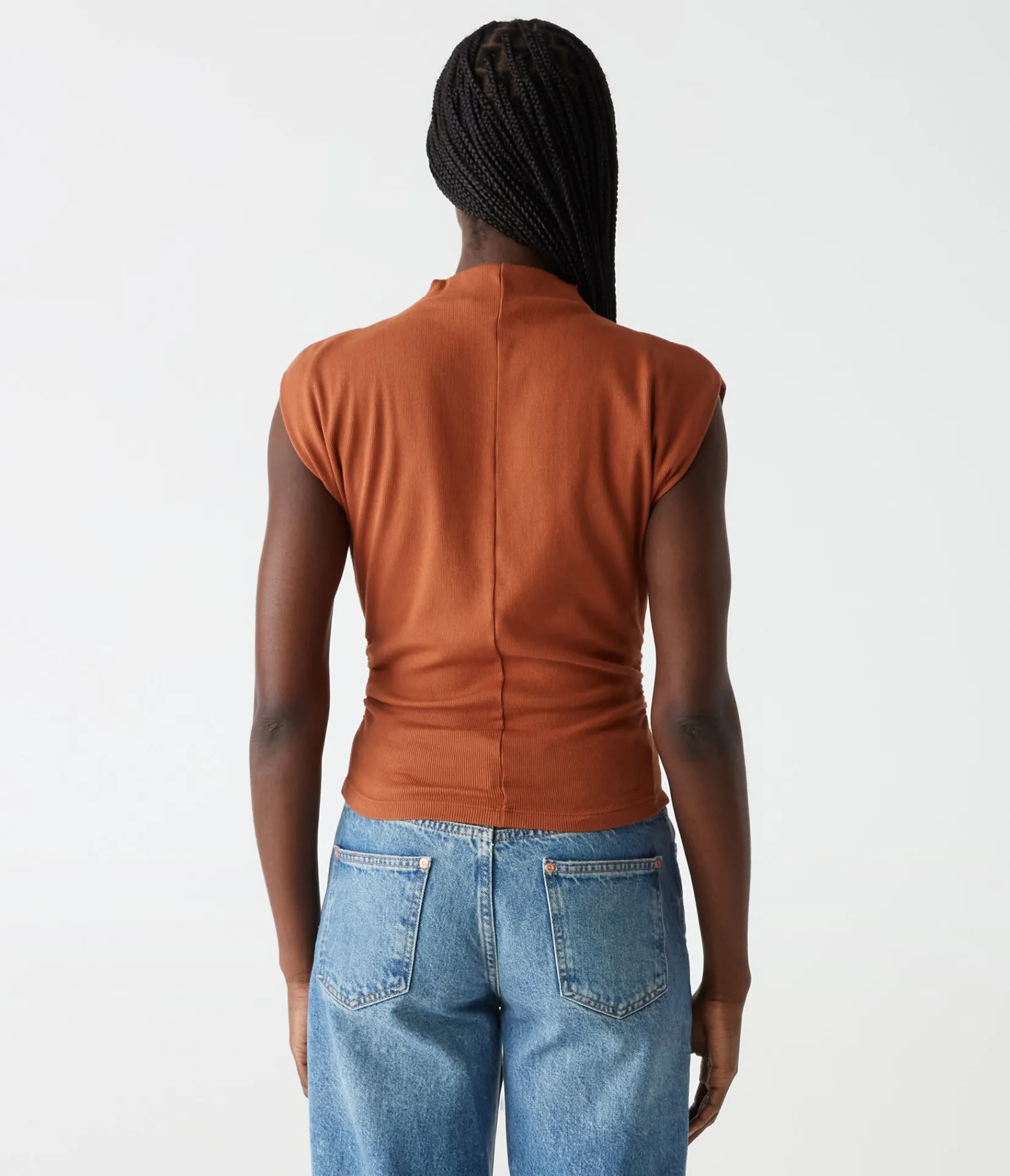 amara_power_shoulder_tee_63.webp Michael Stars Amara Power Shoulder Tee- Tops, Blouses & Shirts | T-Shirts