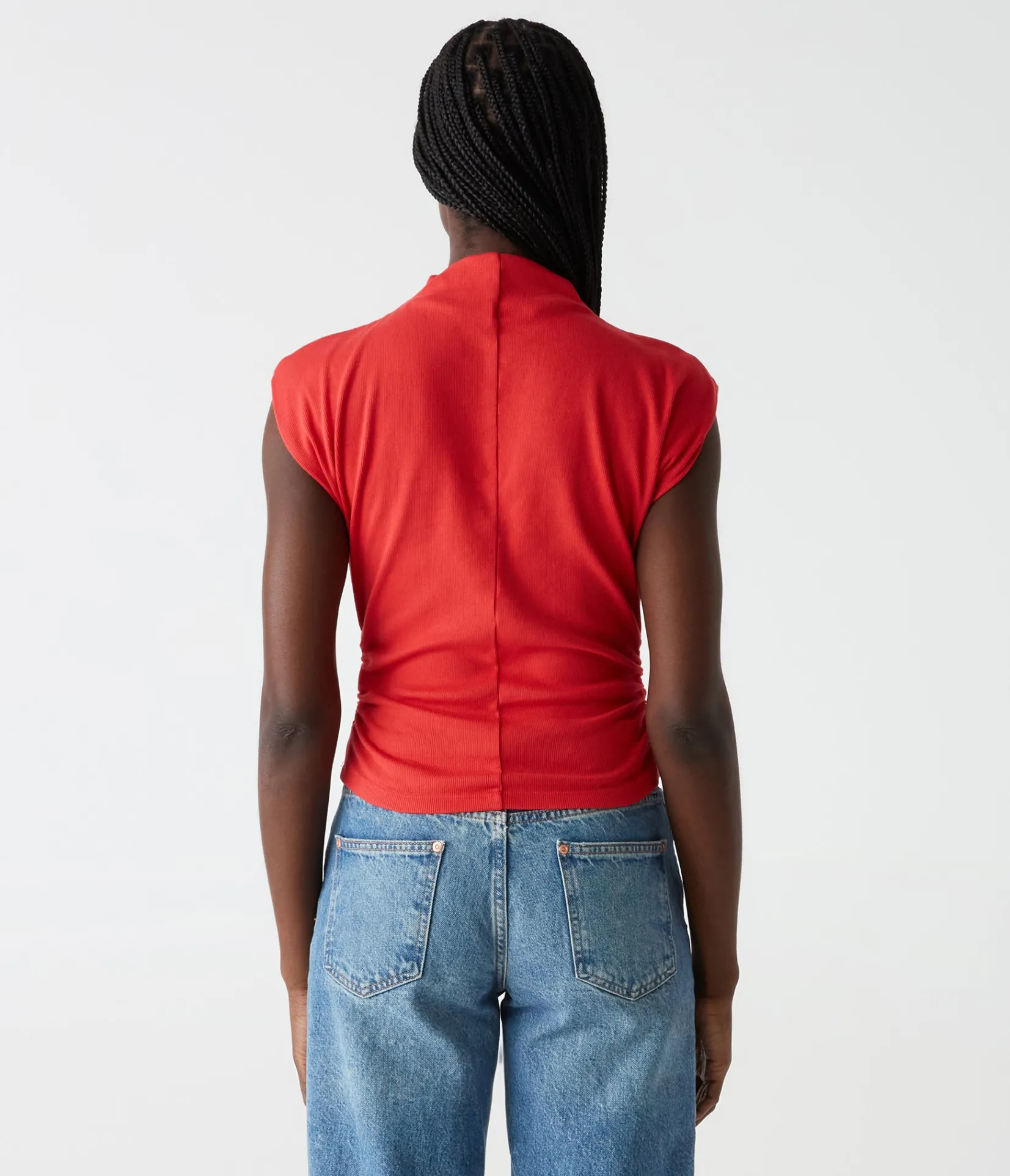 amara_power_shoulder_tee_71.webp Michael Stars Amara Power Shoulder Tee- Tops, Blouses & Shirts | T-Shirts