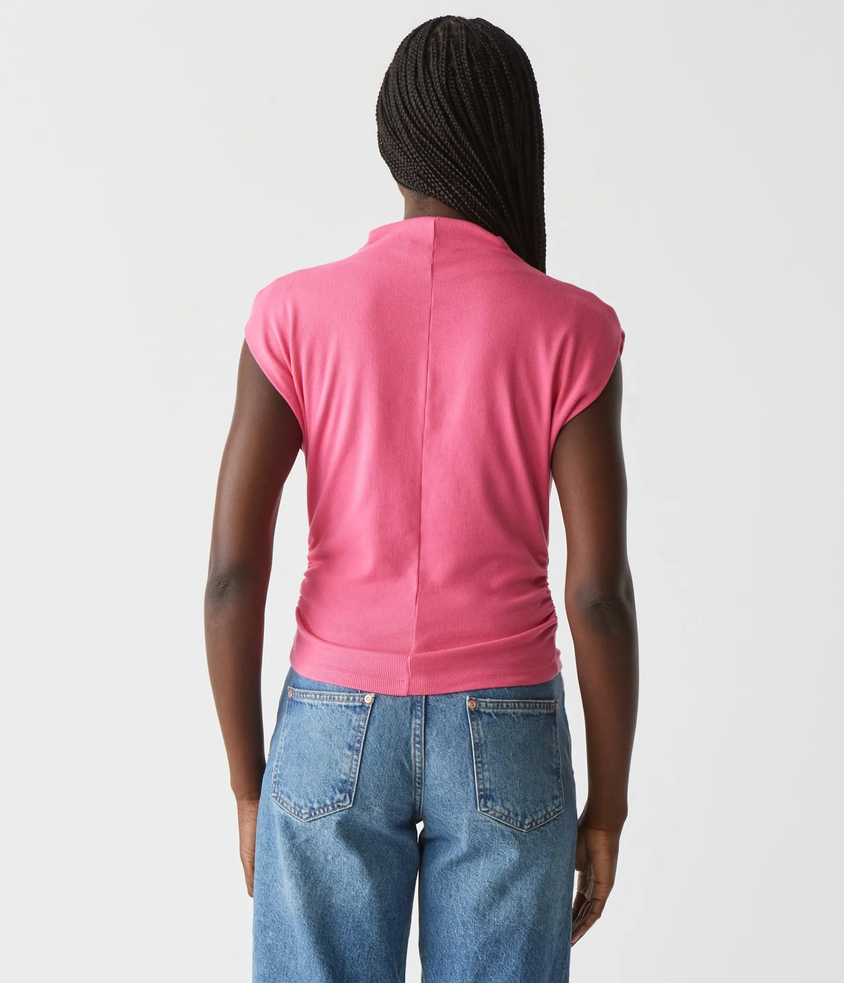 amara_power_shoulder_tee_75.webp Michael Stars Amara Power Shoulder Tee- Tops, Blouses & Shirts | T-Shirts