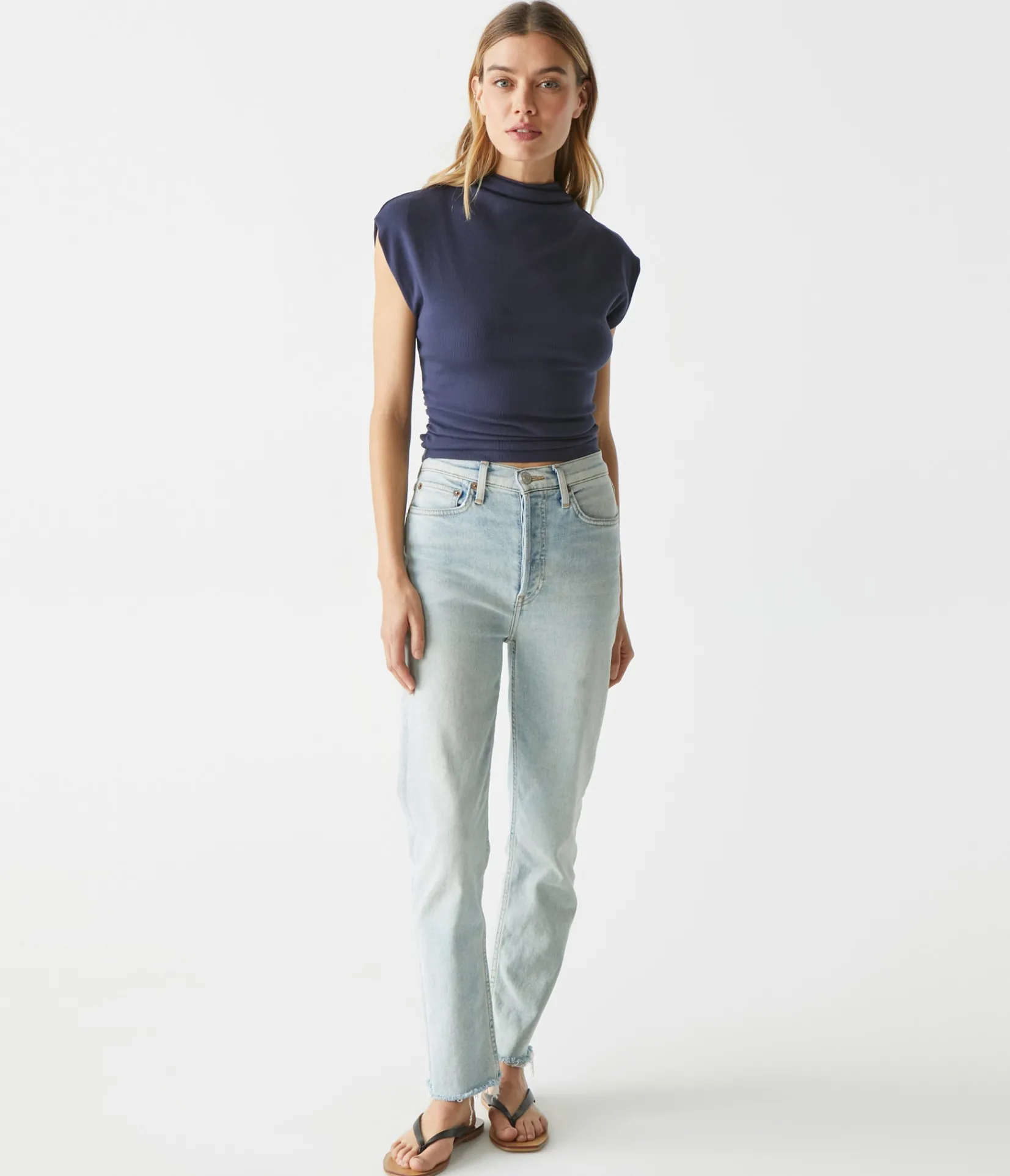 amara_power_shoulder_tee_81.webp Michael Stars Amara Power Shoulder Tee- Tops, Blouses & Shirts | T-Shirts