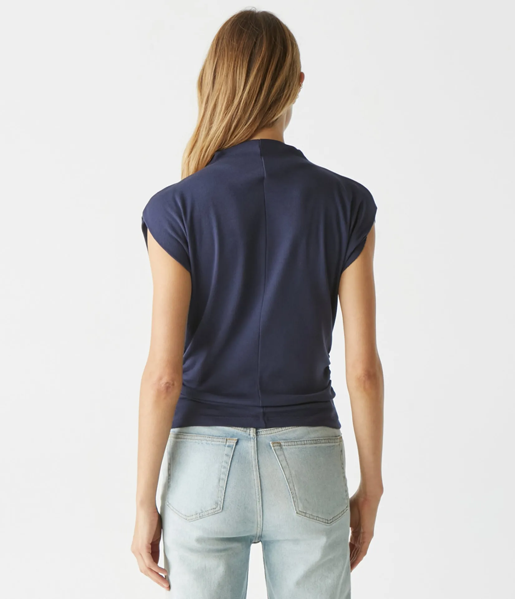 amara_power_shoulder_tee_83.webp Michael Stars Amara Power Shoulder Tee- Tops, Blouses & Shirts | T-Shirts