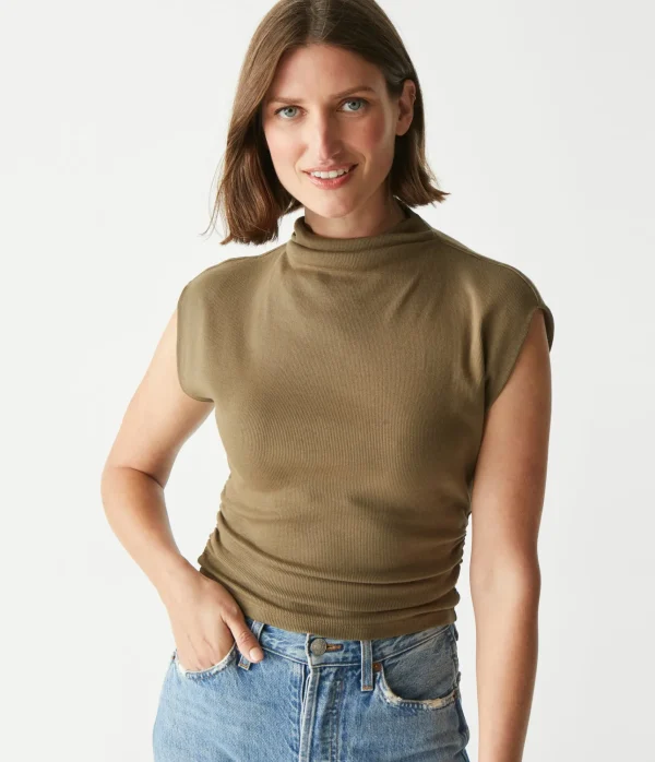 Michael Stars Amara Power Shoulder Tee- Tops, Blouses & Shirts | T-Shirts