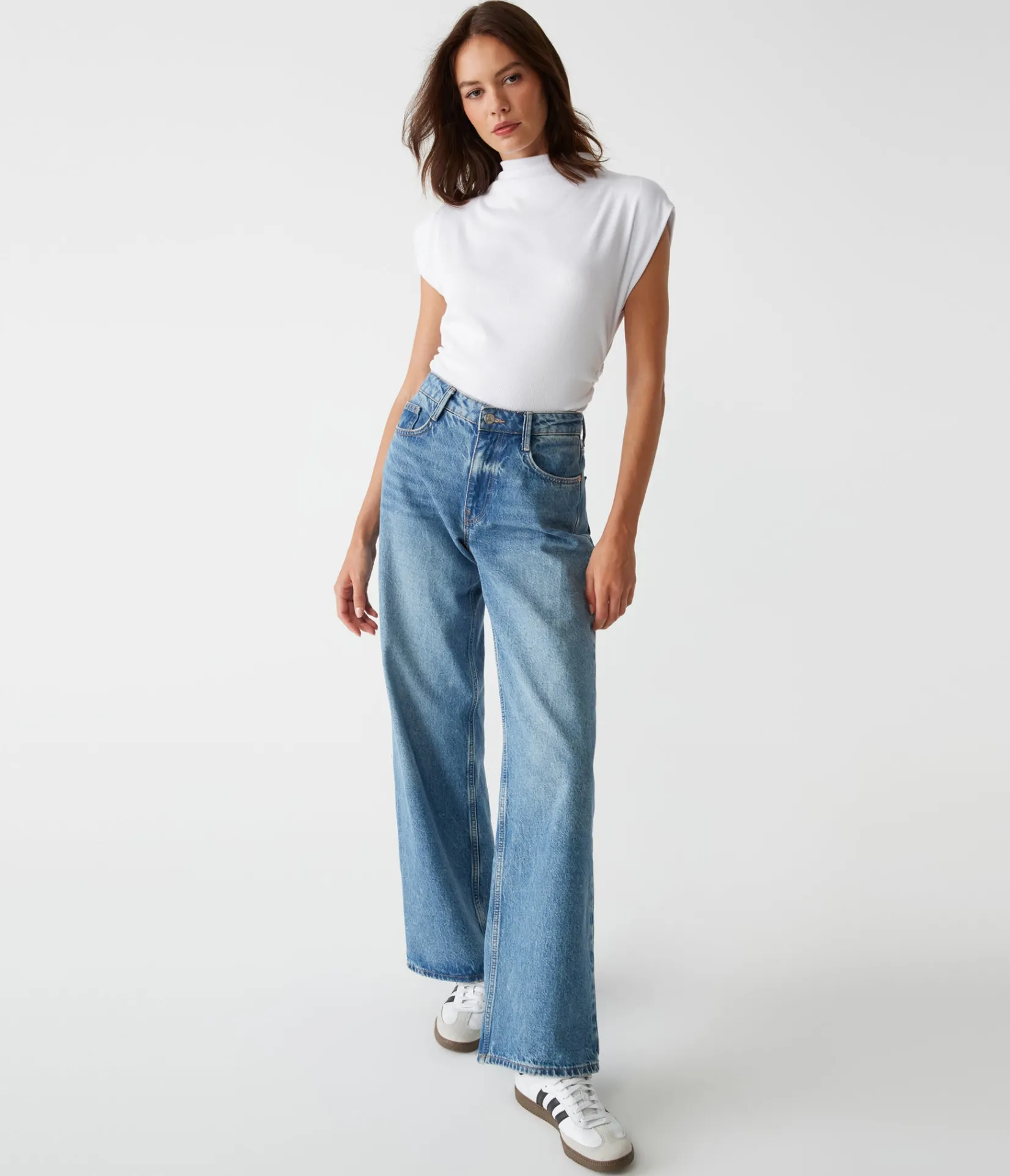 amara_power_shoulder_tee_9.webp Michael Stars Amara Power Shoulder Tee- Tops, Blouses & Shirts | T-Shirts