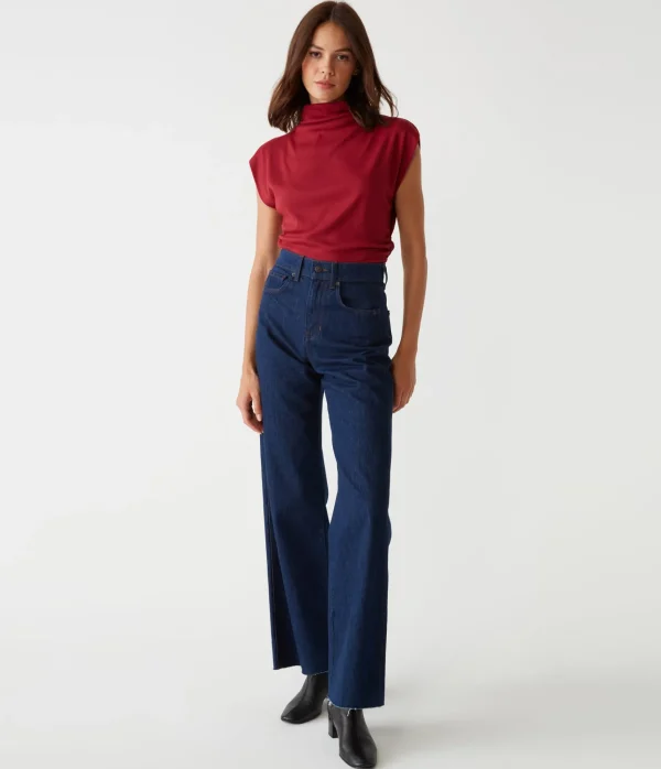 Michael Stars Amara Power Shoulder Tee- Tops, Blouses & Shirts | T-Shirts