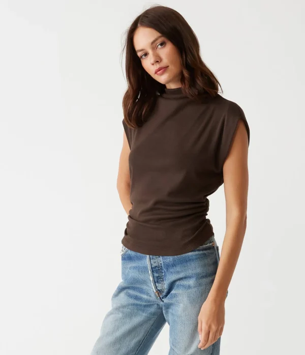 Michael Stars Amara Power Shoulder Tee- Tops, Blouses & Shirts | T-Shirts