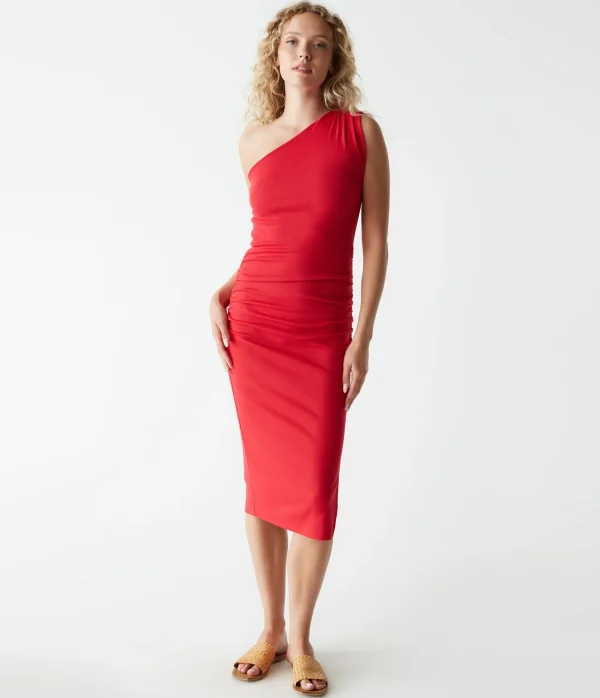 Michael Stars Andrea One Shoulder Midi Dress- Dresses | Midi Dresses