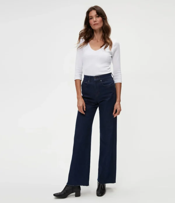 Michael Stars Angelina Shine V-Neck Tee- T-Shirts | Shine T-Shirts