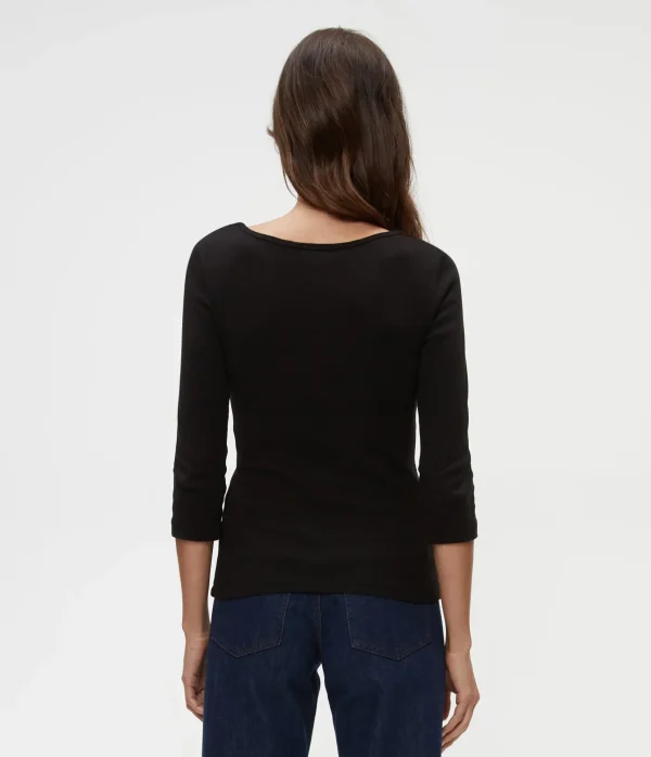 Michael Stars Angelina Shine V-Neck Tee- T-Shirts | Shine T-Shirts