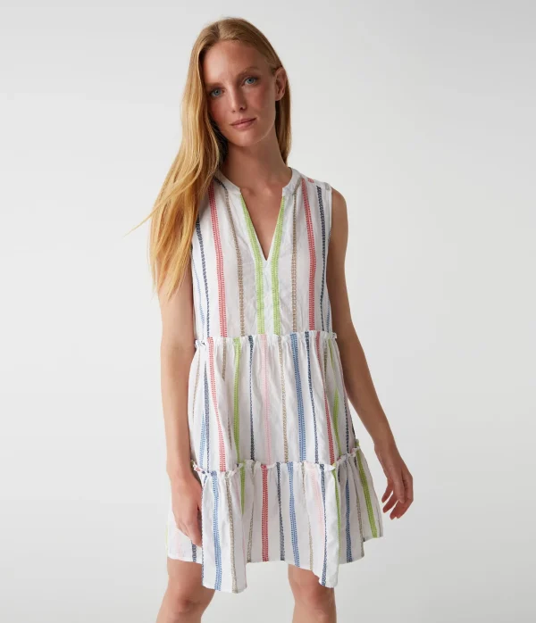 Michael Stars Anna Tiered Dress- Dresses | Mini Dresses