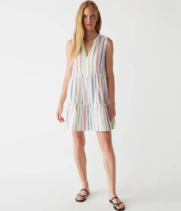 Michael Stars Anna Tiered Dress- Dresses | Mini Dresses