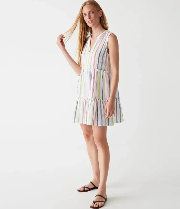 Michael Stars Anna Tiered Dress- Dresses | Mini Dresses