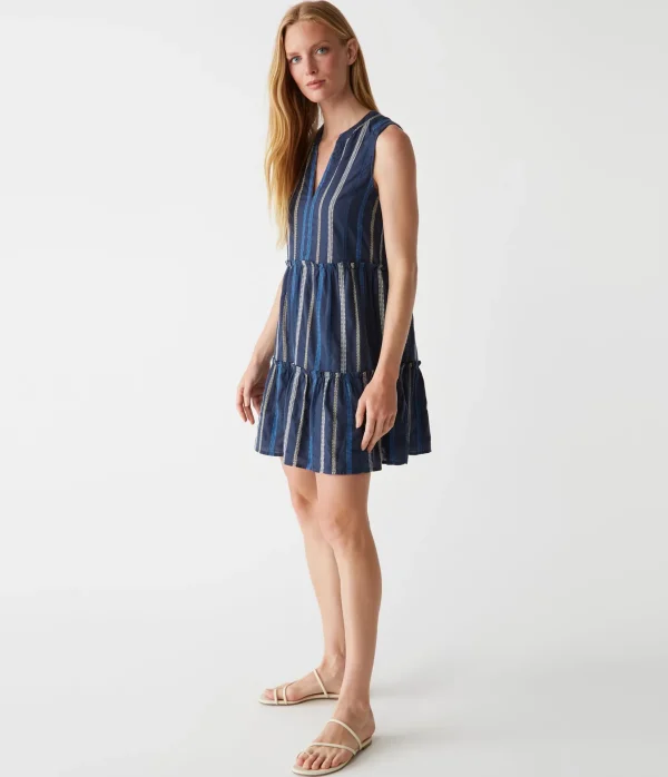 Michael Stars Anna Tiered Dress- Dresses | Mini Dresses