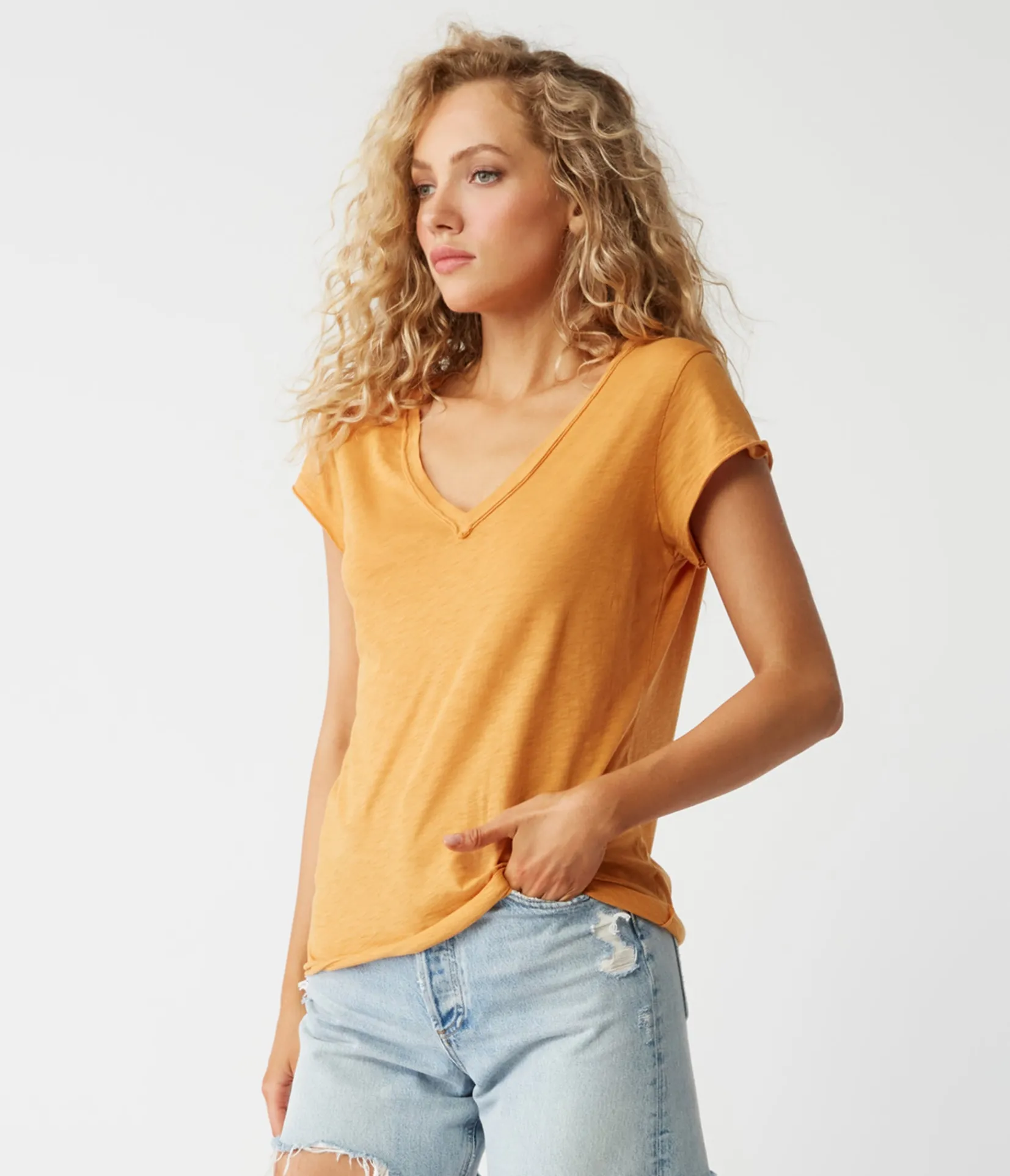 baxter_vneck_tee_10.webp Michael Stars Baxter V-Neck Tee- T-Shirts | Supima Cotton T-Shirts