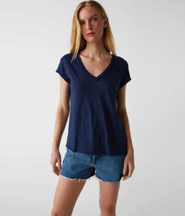 Michael Stars Baxter V-Neck Tee- T-Shirts | Supima Cotton T-Shirts