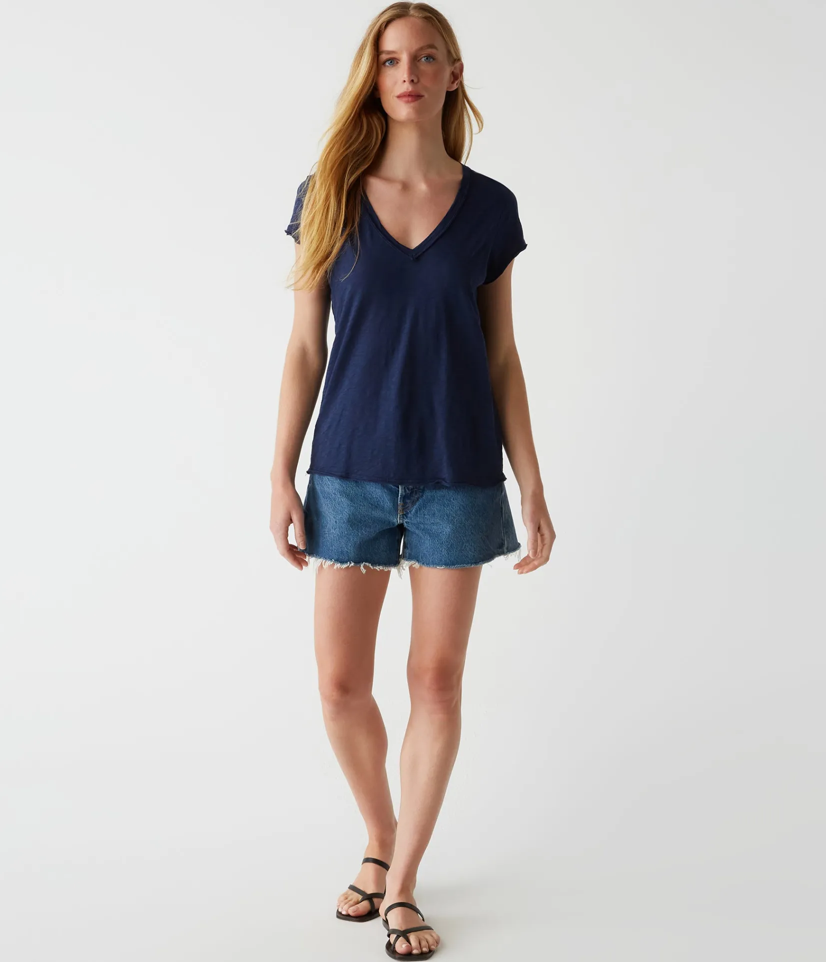 baxter_vneck_tee_17.webp Michael Stars Baxter V-Neck Tee- T-Shirts | Supima Cotton T-Shirts