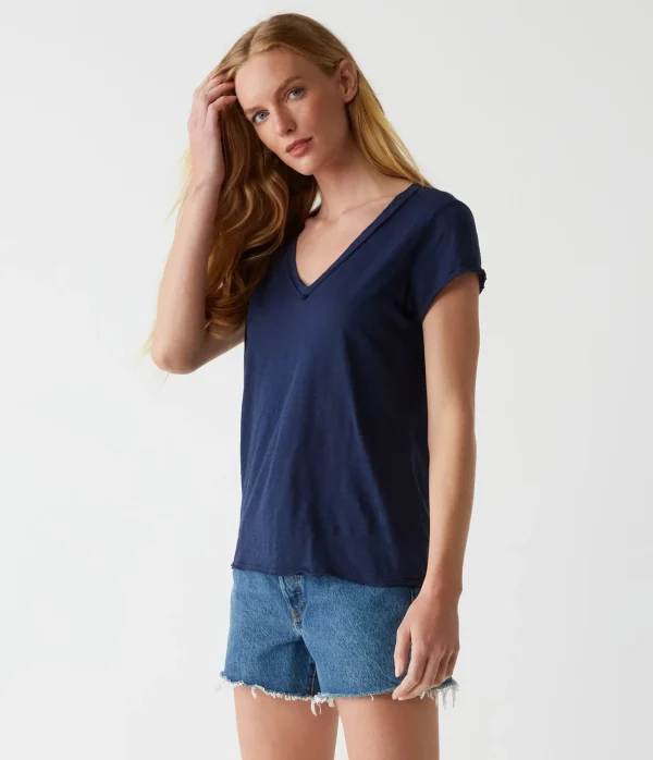 Michael Stars Baxter V-Neck Tee- T-Shirts | Supima Cotton T-Shirts