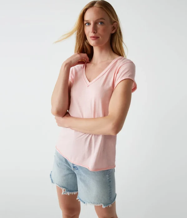 Michael Stars Baxter V-Neck Tee- T-Shirts | Supima Cotton T-Shirts