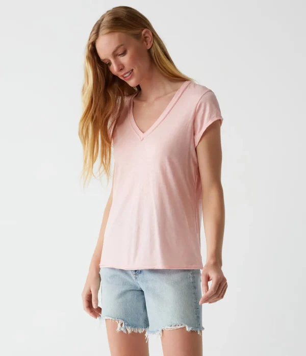 Michael Stars Baxter V-Neck Tee- T-Shirts | Supima Cotton T-Shirts