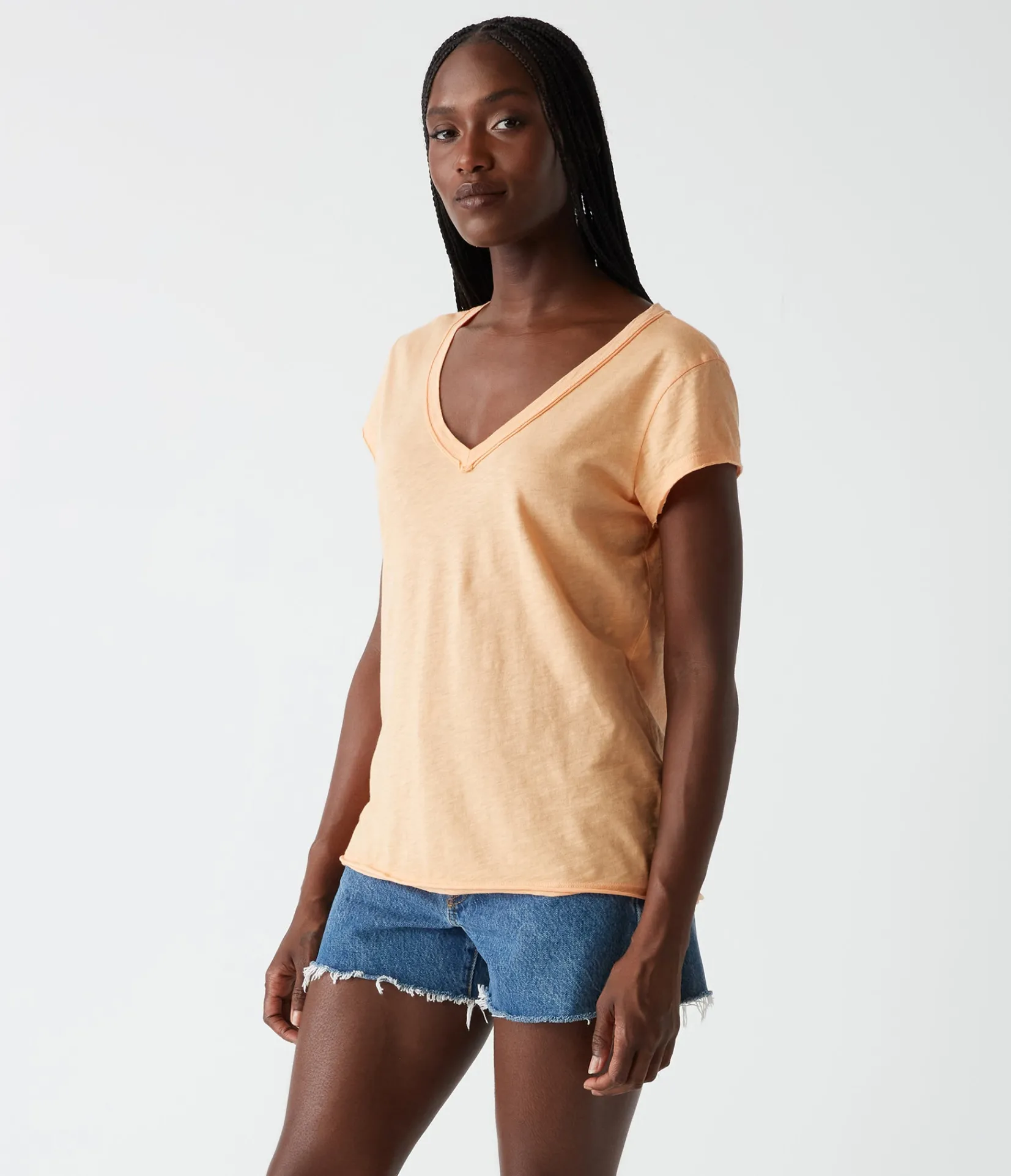 baxter_vneck_tee_26.webp Michael Stars Baxter V-Neck Tee- T-Shirts | Supima Cotton T-Shirts