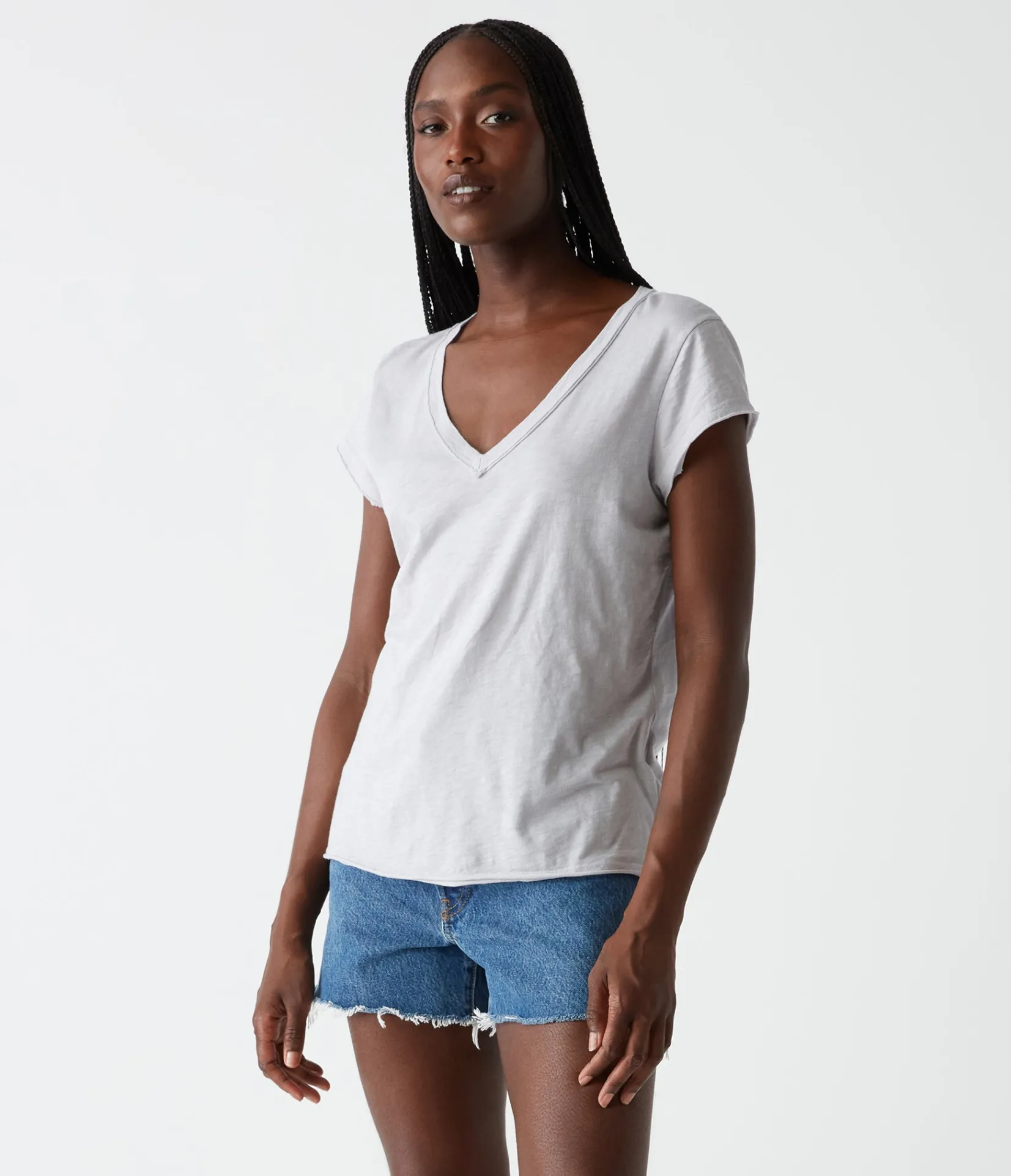 baxter_vneck_tee_34.webp Michael Stars Baxter V-Neck Tee- T-Shirts | Supima Cotton T-Shirts