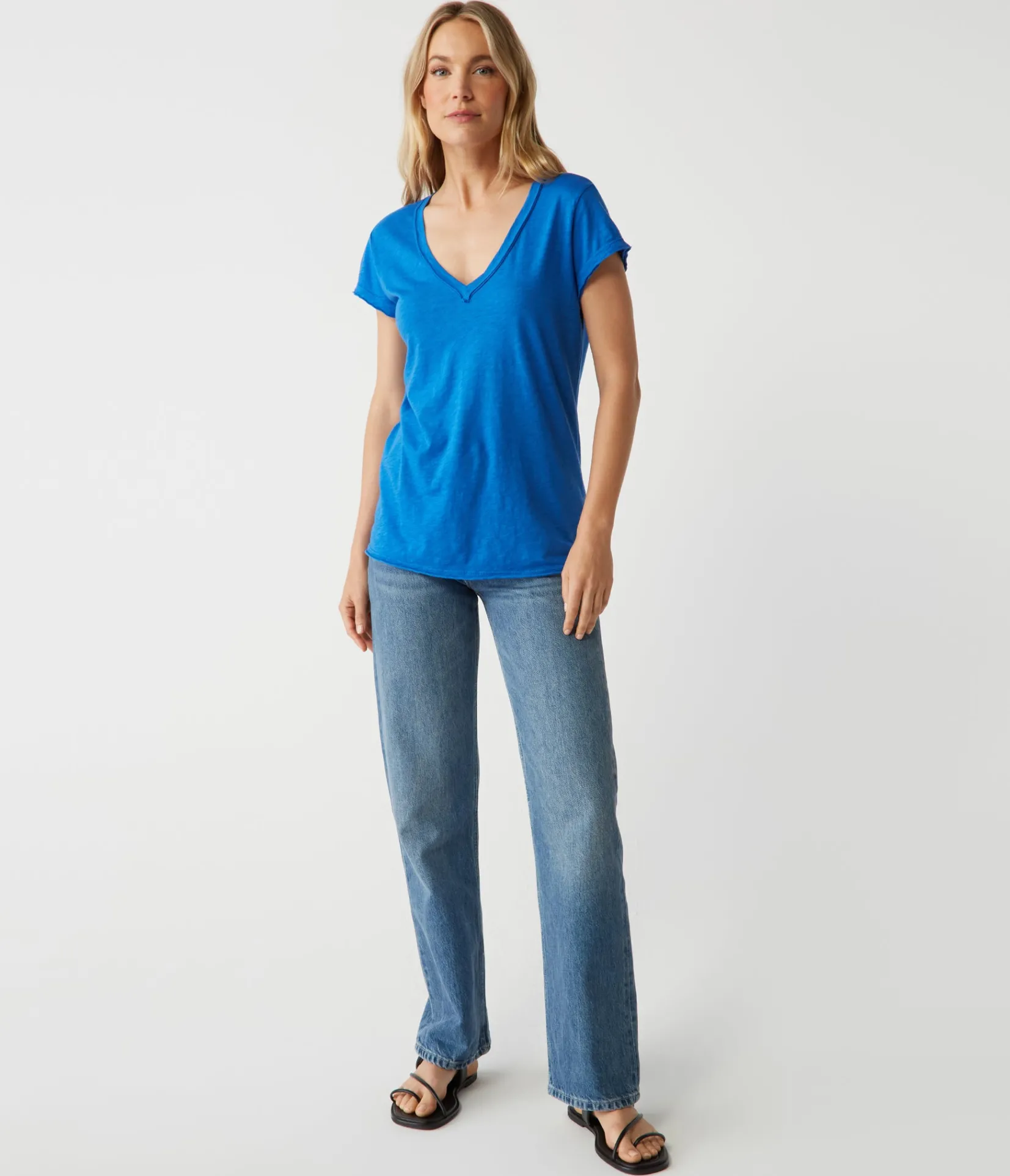 baxter_vneck_tee_37.webp Michael Stars Baxter V-Neck Tee- T-Shirts | Supima Cotton T-Shirts
