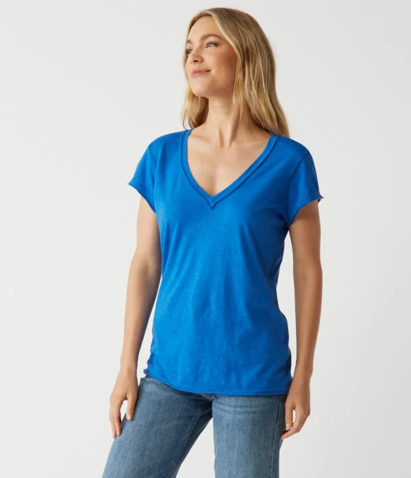 Michael Stars Baxter V-Neck Tee- T-Shirts | Supima Cotton T-Shirts
