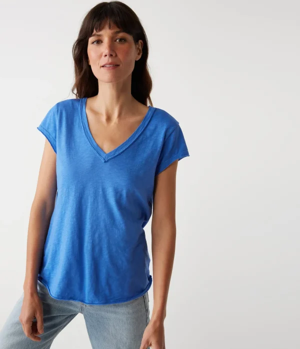 Michael Stars Baxter V-Neck Tee- T-Shirts | Supima Cotton T-Shirts