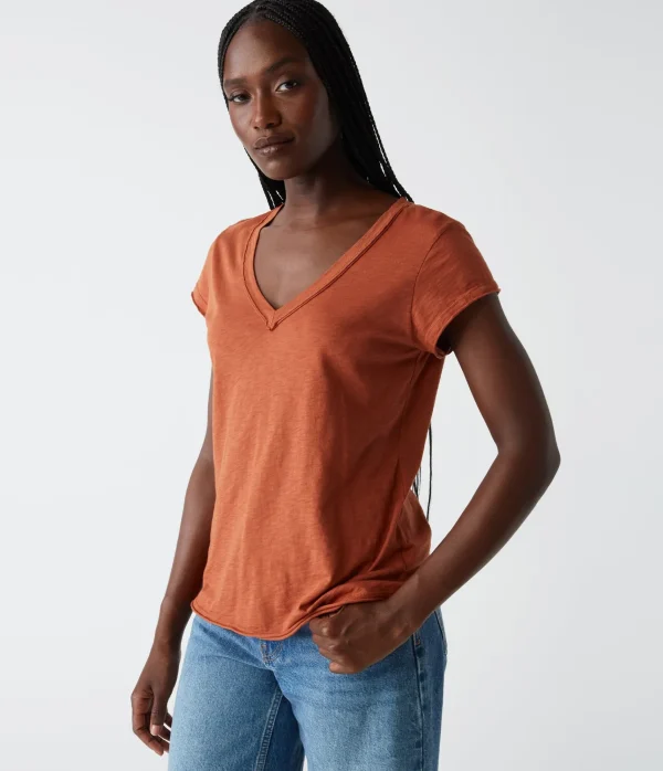 Michael Stars Baxter V-Neck Tee- T-Shirts | Supima Cotton T-Shirts