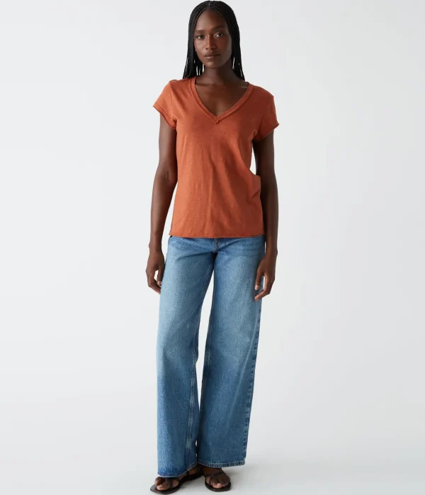 Michael Stars Baxter V-Neck Tee- T-Shirts | Supima Cotton T-Shirts