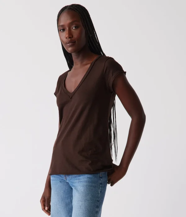 Michael Stars Baxter V-Neck Tee- T-Shirts | Supima Cotton T-Shirts