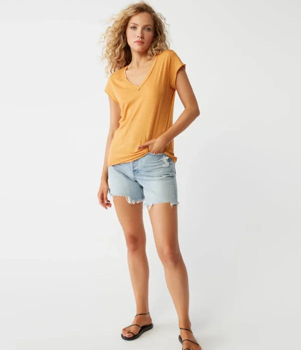 Michael Stars Baxter V-Neck Tee- T-Shirts | Supima Cotton T-Shirts