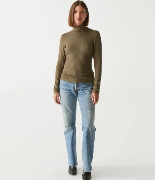 Michael Stars Beck Ribbed Turtleneck- T-Shirts | Ultra Rib T-Shirts