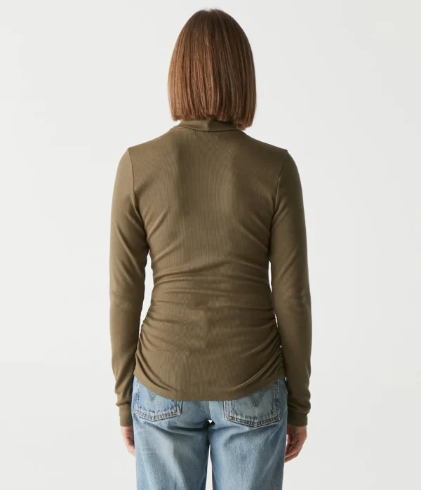 Michael Stars Beck Ribbed Turtleneck- T-Shirts | Ultra Rib T-Shirts