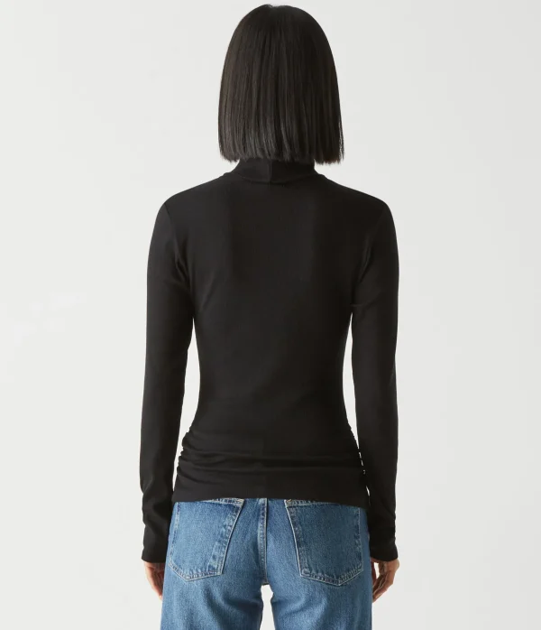 Michael Stars Beck Ribbed Turtleneck- T-Shirts | Ultra Rib T-Shirts