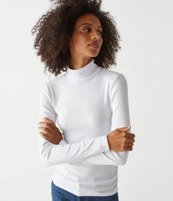 Michael Stars Beck Ribbed Turtleneck- T-Shirts | Ultra Rib T-Shirts