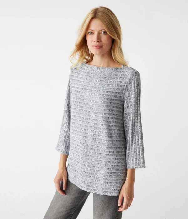 Michael Stars Bibi Boat Neck Top- Sweaters & Cardigans