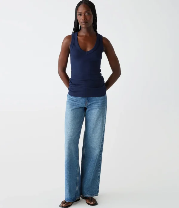 Michael Stars Blanche Ribbed Tank- Tank Tops | Ultra Rib T-Shirts
