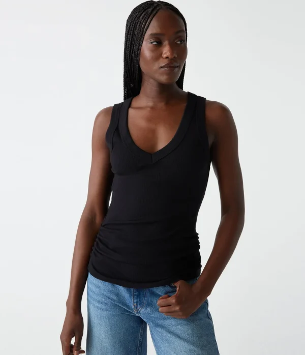Michael Stars Blanche Ribbed Tank- Tank Tops | Ultra Rib T-Shirts